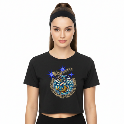 Ladies Cropped Tee / Wassermann Sternzeichen