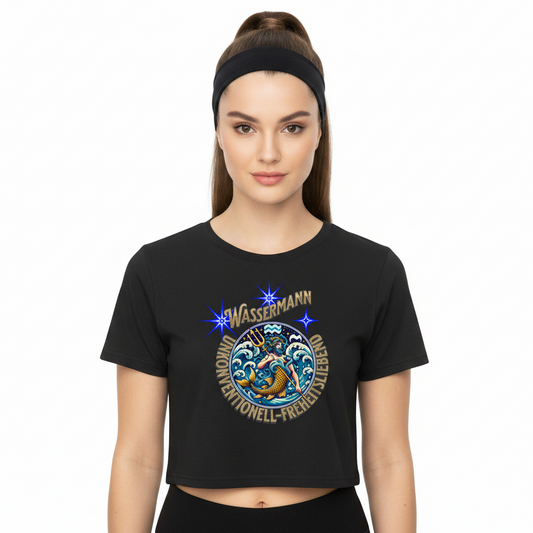 Ladies Cropped Tee / Wassermann Sternzeichen