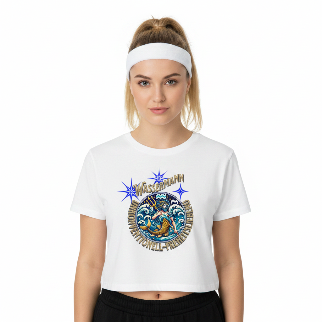Ladies Cropped Tee / Wassermann Sternzeichen