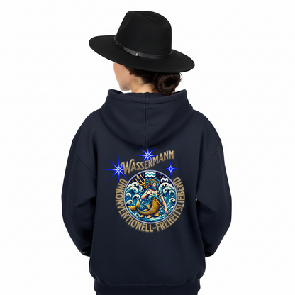 VACANCY Oversized Zipper Hoodie / Wassermann Sternzeichen