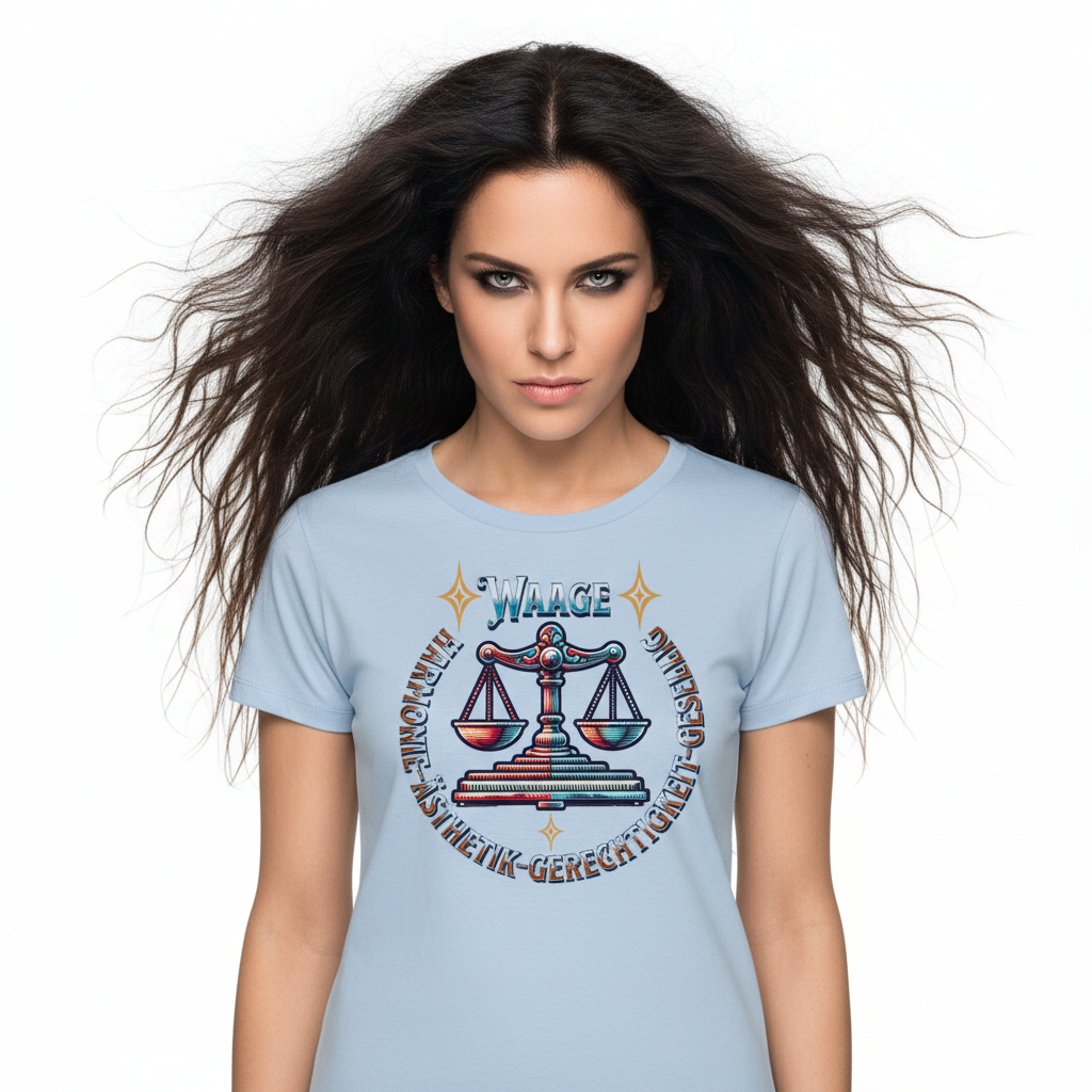 Premium Organic Shirt Women / Waage Sternzeichen