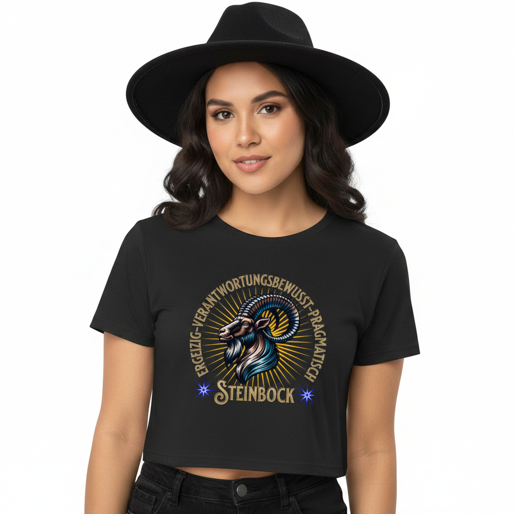 Steinbock Sternzeichen /  Ladies Cropped Tee