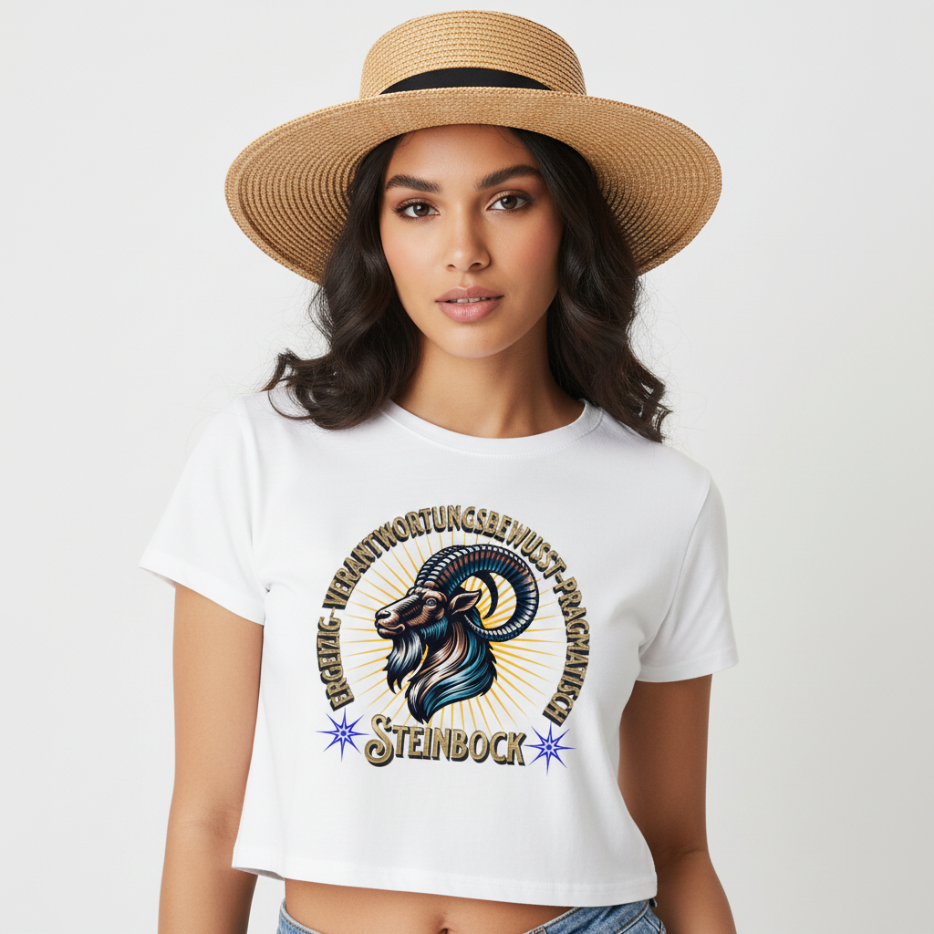 Steinbock Sternzeichen /  Ladies Cropped Tee