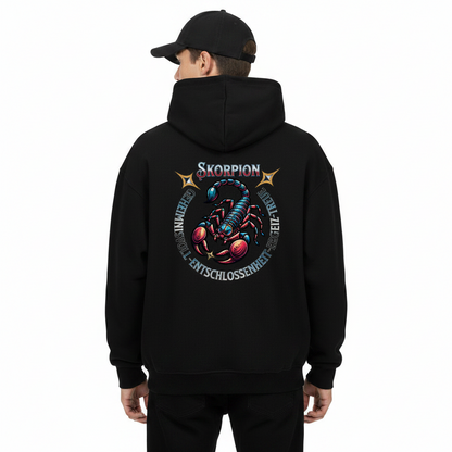 VACANCY Oversized Zipper Hoodie /Skorpion Sternzeichen