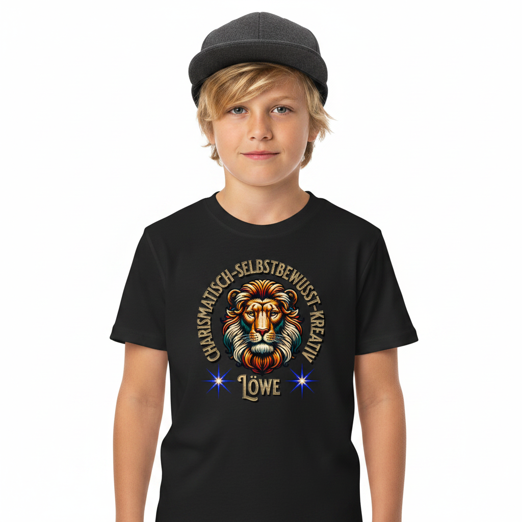 Premium Organic Shirt Kids / Löwe Sternzeichen