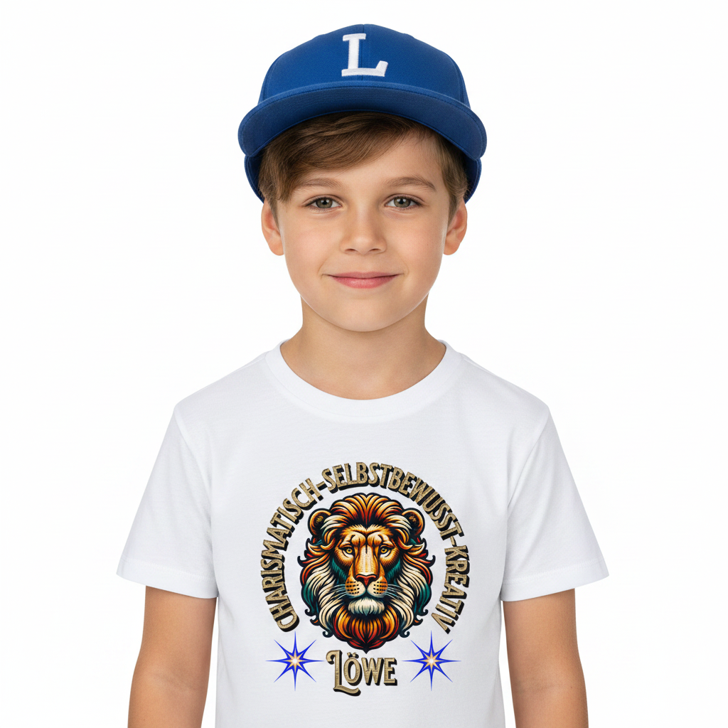 Premium Organic Shirt Kids / Löwe Sternzeichen