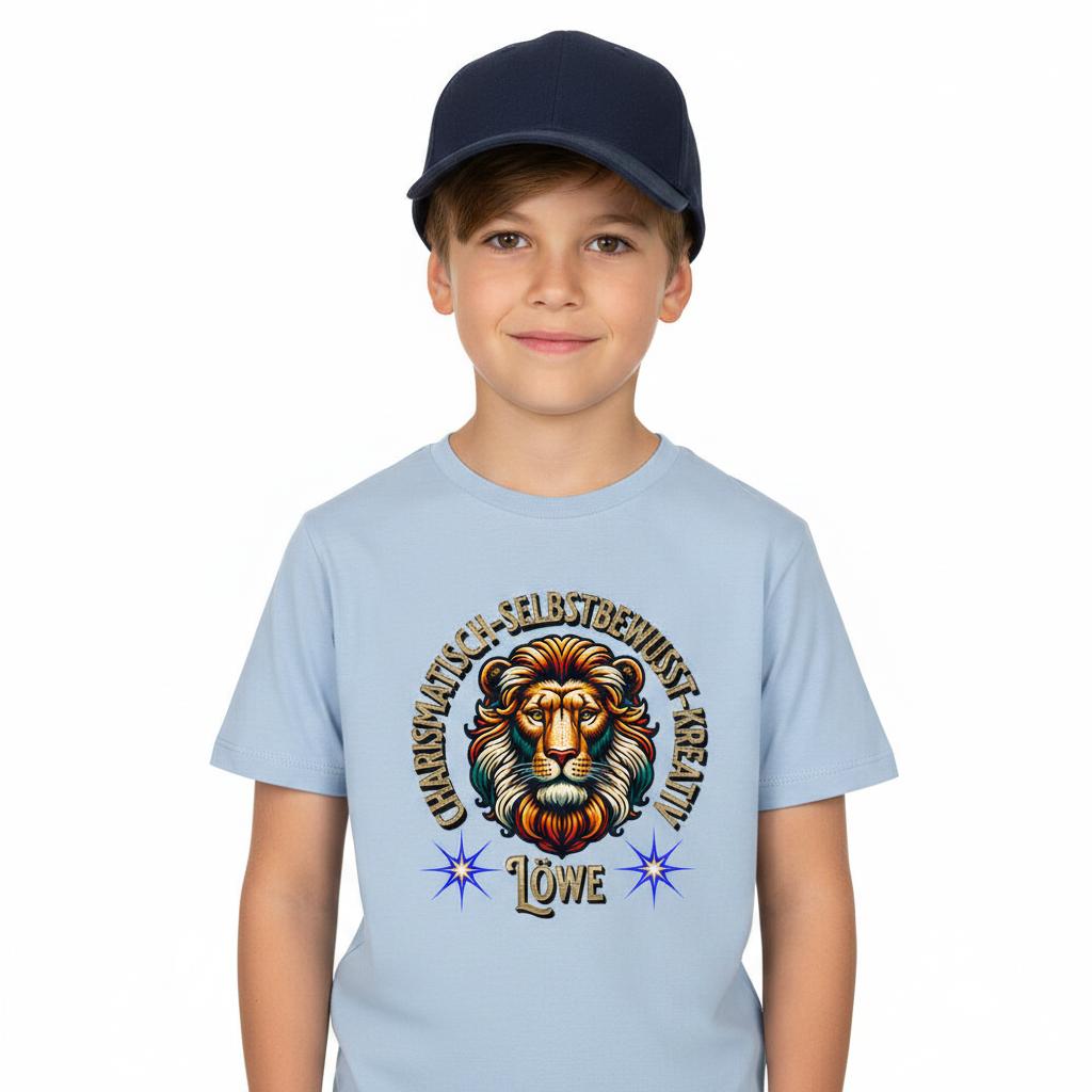 Premium Organic Shirt Kids / Löwe Sternzeichen