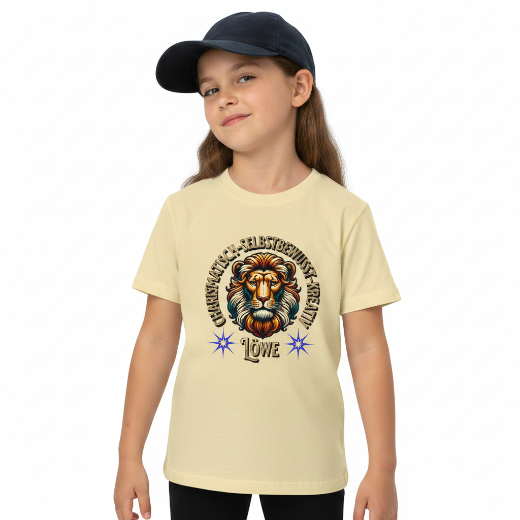 Premium Organic Shirt Kids / Löwe Sternzeichen