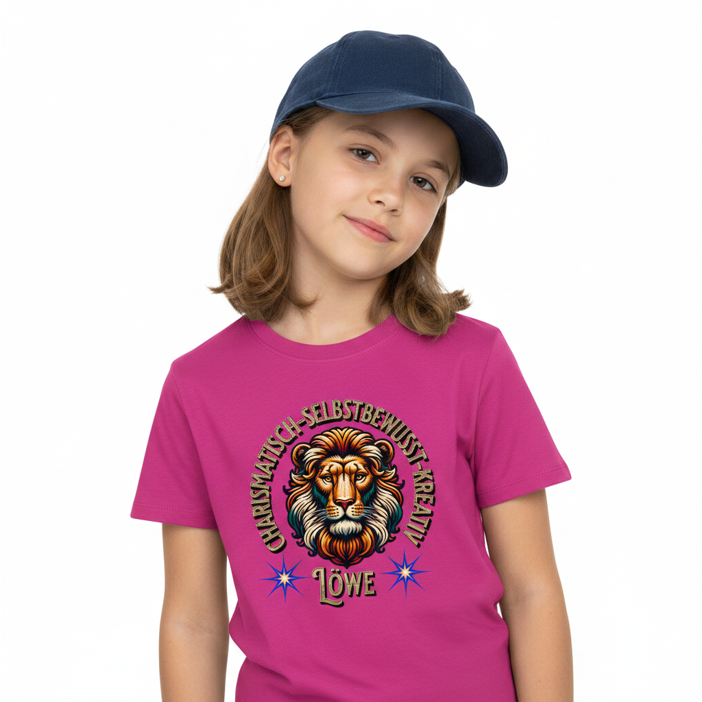 Premium Organic Shirt Kids / Löwe Sternzeichen