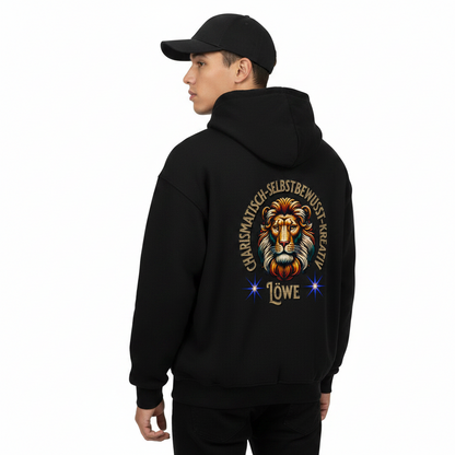 VACANCY Oversized Zipper Hoodie / Löwe Sternzeichen