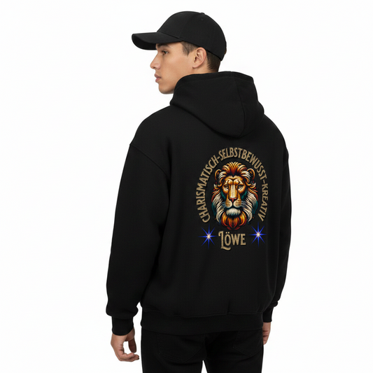 VACANCY Oversized Zipper Hoodie / Löwe Sternzeichen