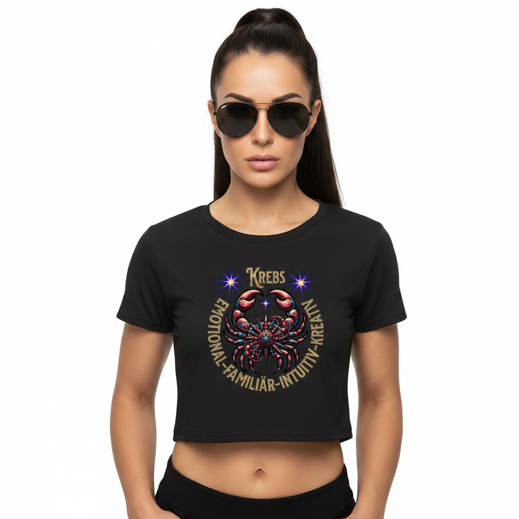 Ladies Cropped Tee / Krebs Sternzeichen