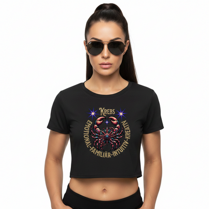 Ladies Cropped Tee / Krebs Sternzeichen