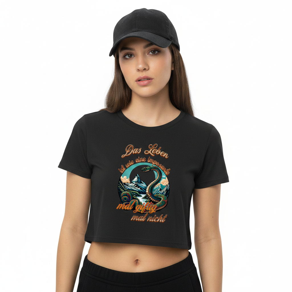 Ladies Cropped Tee /Das LEBEN-mal giftig, mal nicht