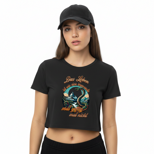 Ladies Cropped Tee /Das LEBEN-mal giftig, mal nicht