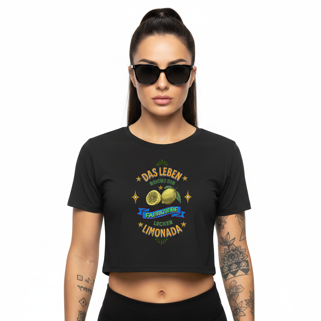 Ladies Cropped Tee/ Fabriziere Limonade