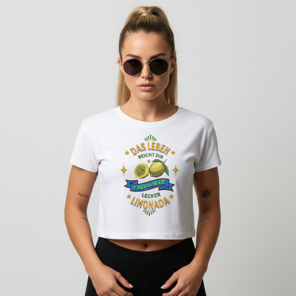 Ladies Cropped Tee/ Fabriziere Limonade