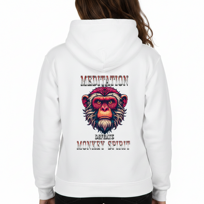 MEDITATION  defeats MONKEY SPIRIT /  Premium Hoodie