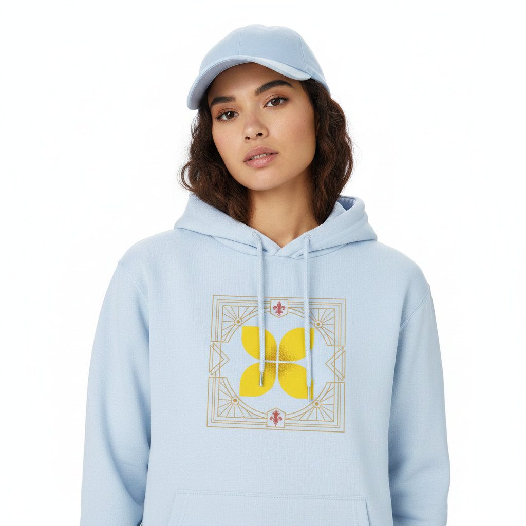 HigherBlanks Premium Hoodie/ Eckige Eleganz
