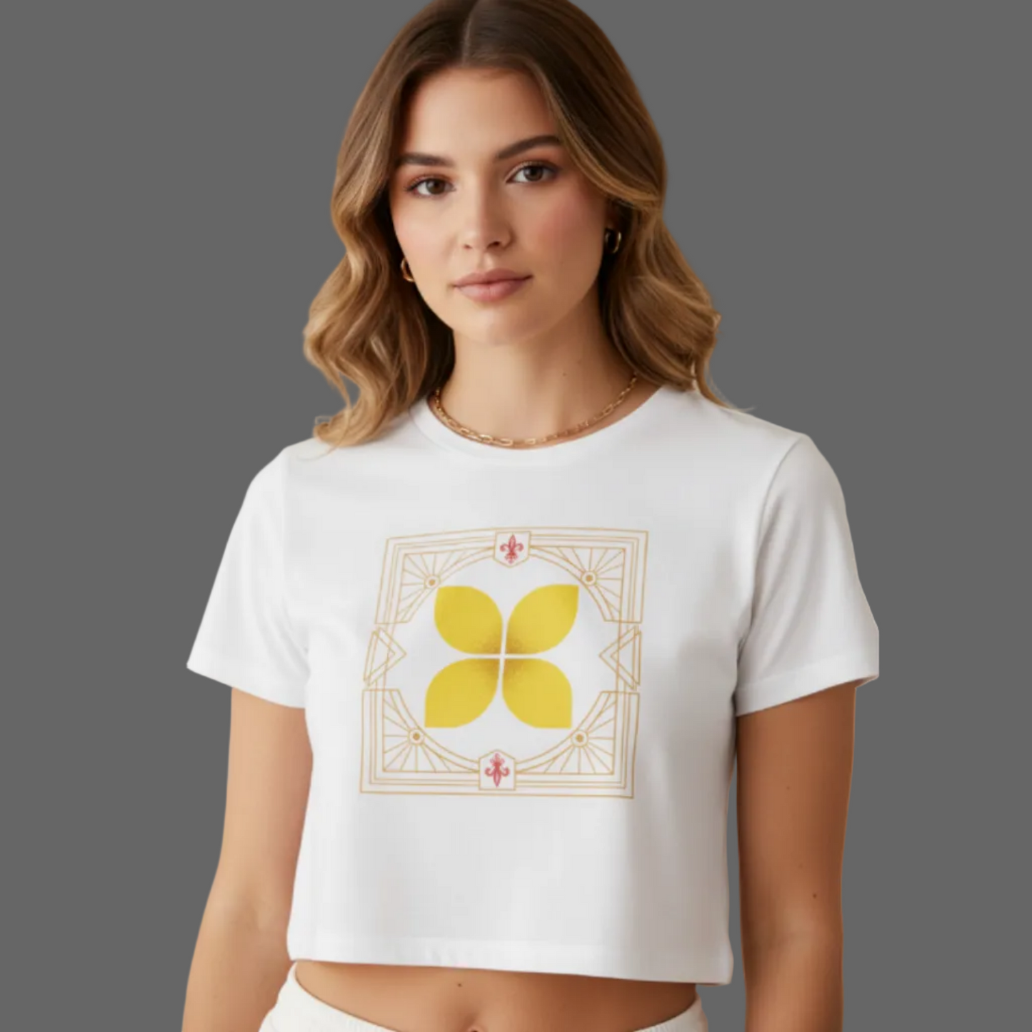 Ladies Cropped Tee/ Eckige Eleganz