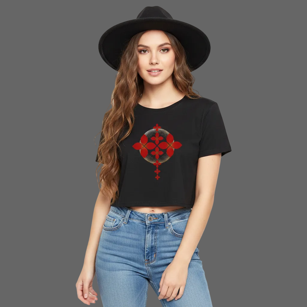Ladies Cropped Tee/ Sternenblüte