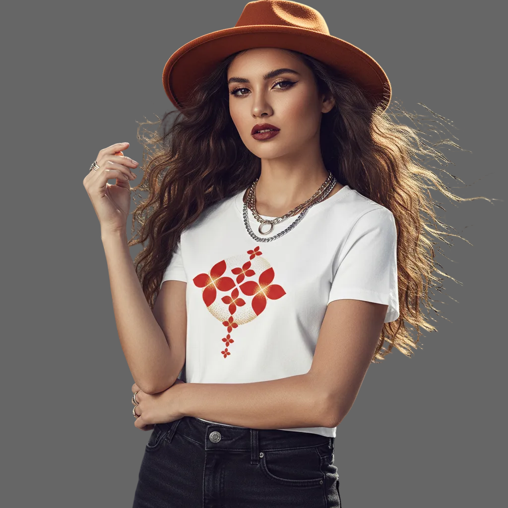 Ladies Cropped Tee/ Sternenblüte