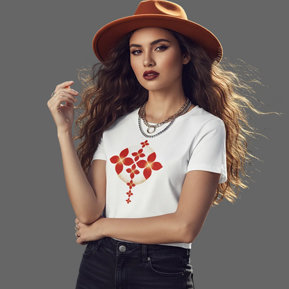 Ladies Cropped Tee/ Sternenblüte