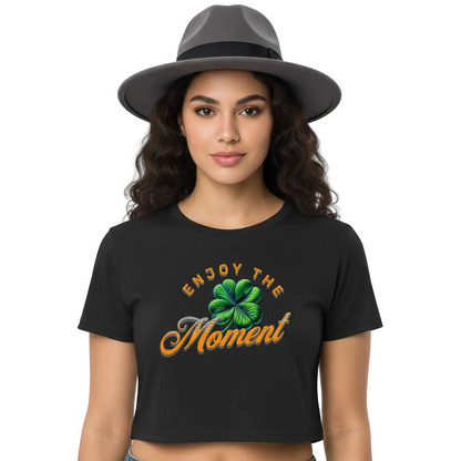 Ladies Cropped Tee / ENJOY THE MOMENT