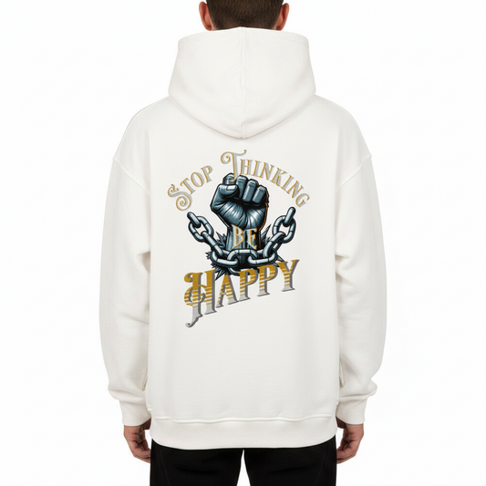 VACANCY Oversized Hoodie / STOP THINKING BE HAPPY
