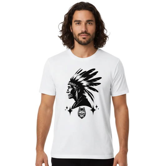 HigherBlanks Premium T-Shirt /Wolfsgeflüster & Indianerherz