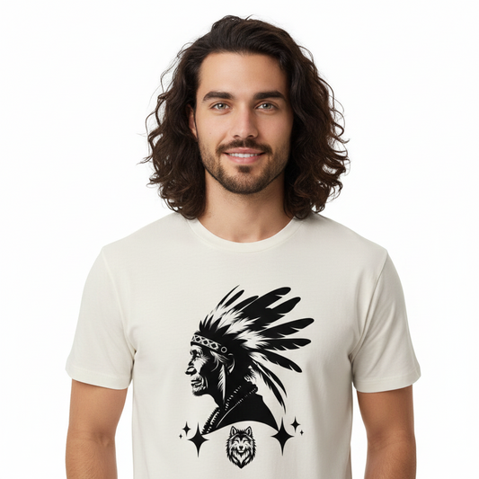 HigherBlanks Premium T-Shirt /Wolfsgeflüster & Indianerherz