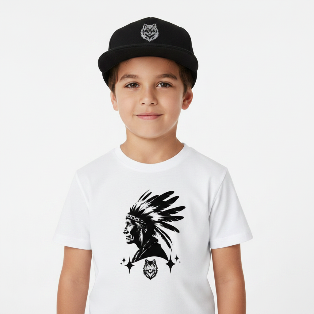 Premium Organic Shirt Kids/Wolfsgeflüster & Indianerherz