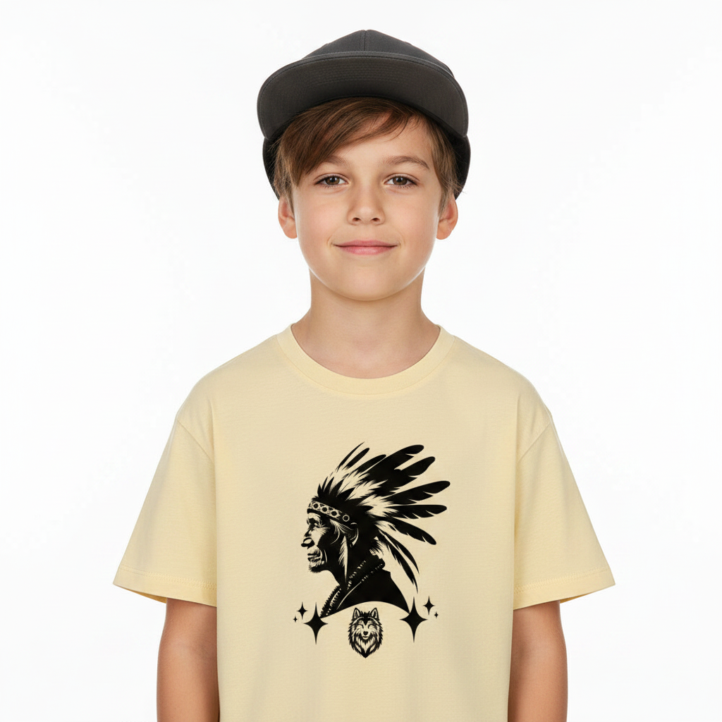 Premium Organic Shirt Kids/Wolfsgeflüster & Indianerherz
