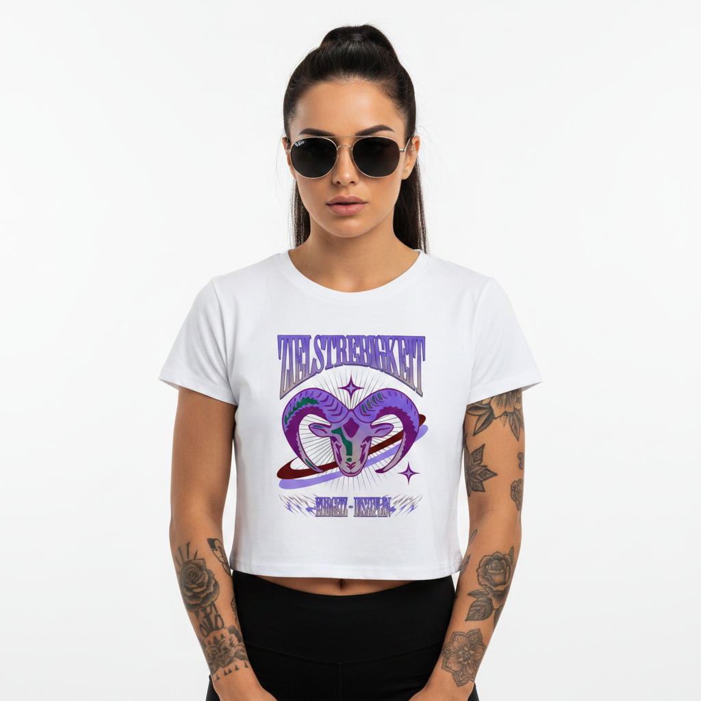 Ladies Cropped Tee / Sternzeichen Steinbock