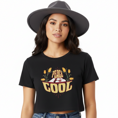 Ladies Cropped Tee / PEACE is COOL
