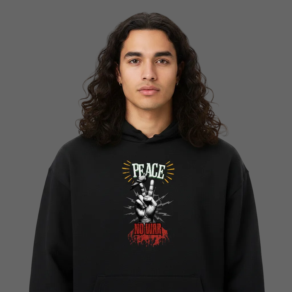 VACANCY Oversized Hoodie / PEACE no WAR