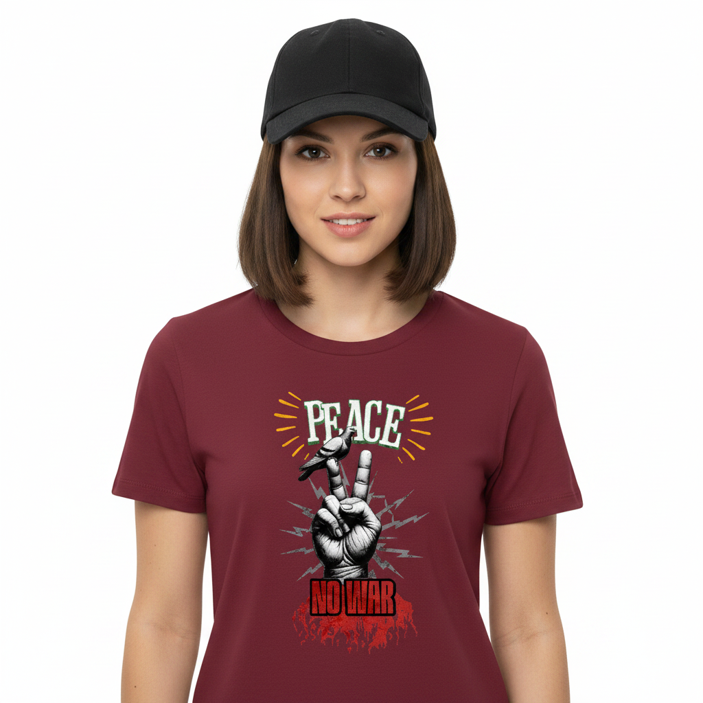 Premium Organic Shirt Women / PEACE no WAR