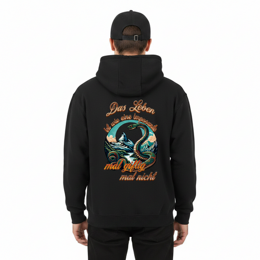 Premium Hoodie / Das LEBEN-mal giftig, mal nicht- schwarz