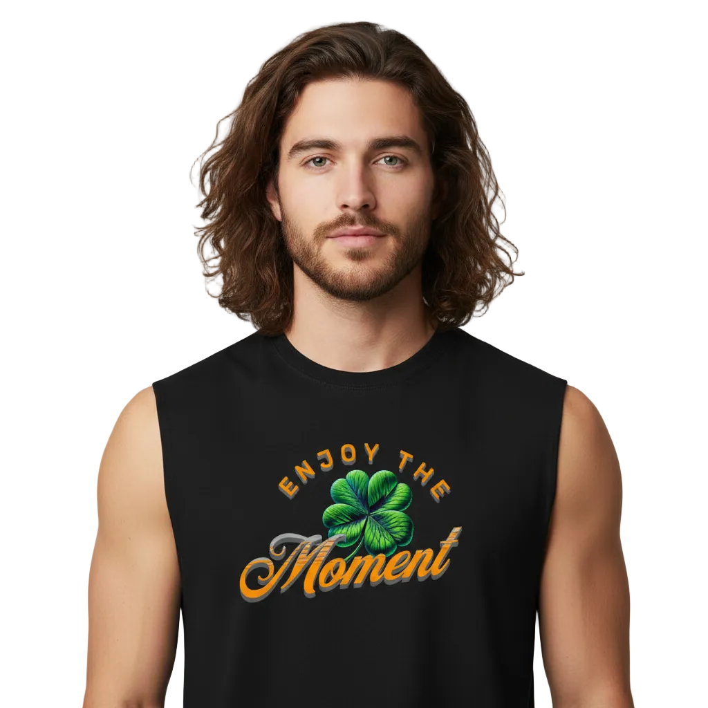 Sleeveless Oversized Tee / Enjoy the Moment