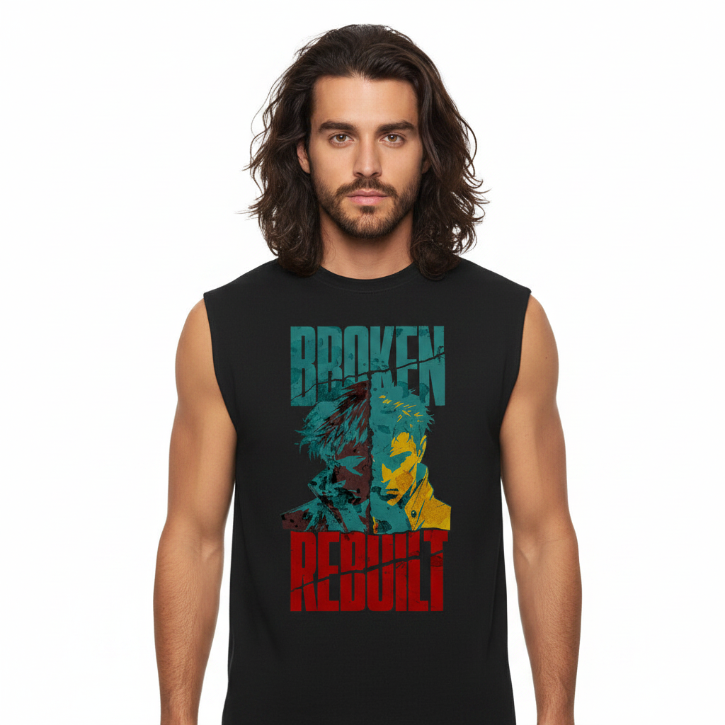 Sleeveless Oversized Tee / BROKEN REBUILT