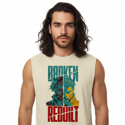 Sleeveless Oversized Tee / BROKEN REBUILT