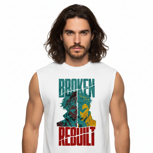 Sleeveless Oversized Tee / BROKEN REBUILT