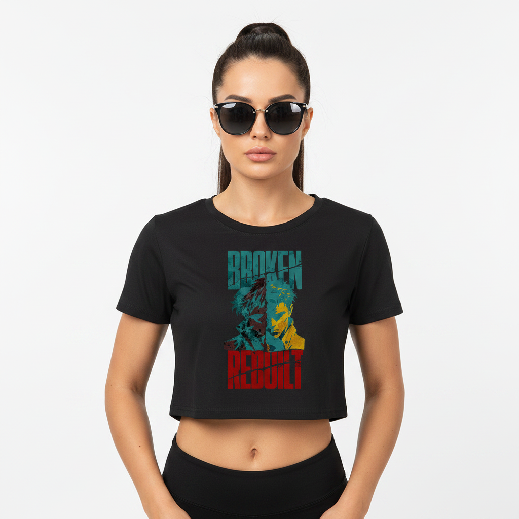Ladies Cropped Tee / BROKEN REBUILT