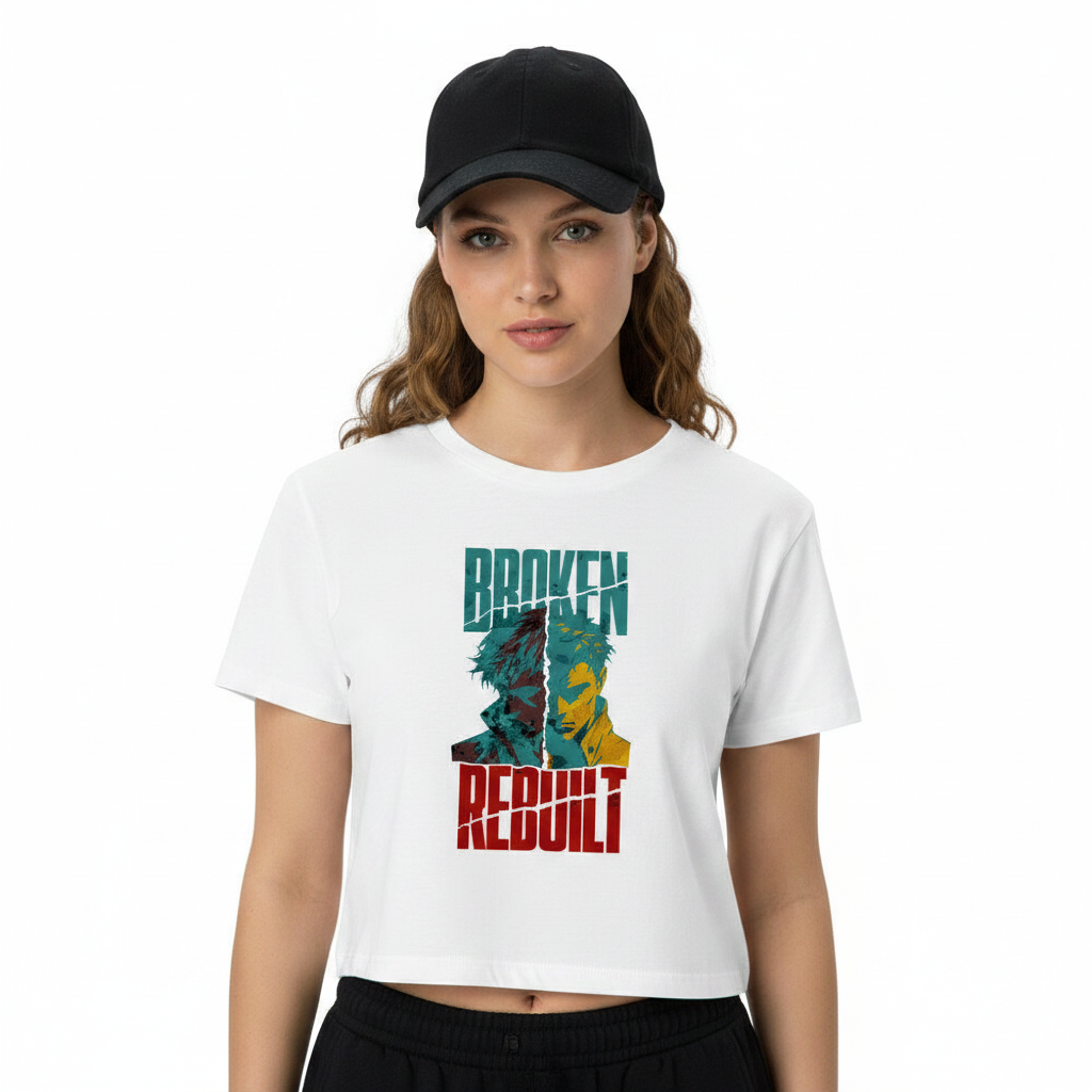 Ladies Cropped Tee / BROKEN REBUILT