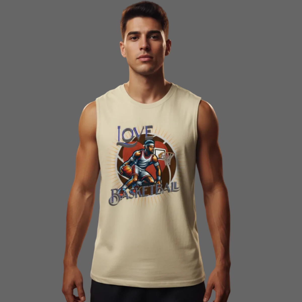 Sleeveless Oversized Tee / Basketball-Love