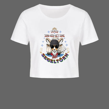 Auf SEGELTÖRN immer BOCK /  Ladies Cropped Tee-TORIPROS-weiss