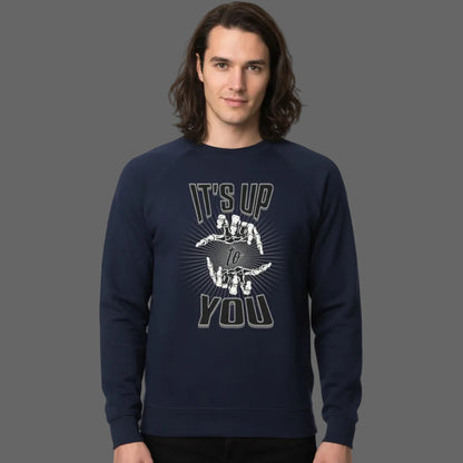 Classic Sweatshirt in Navy Blue mit „IT'S UP TO YOU“-TORIPROS