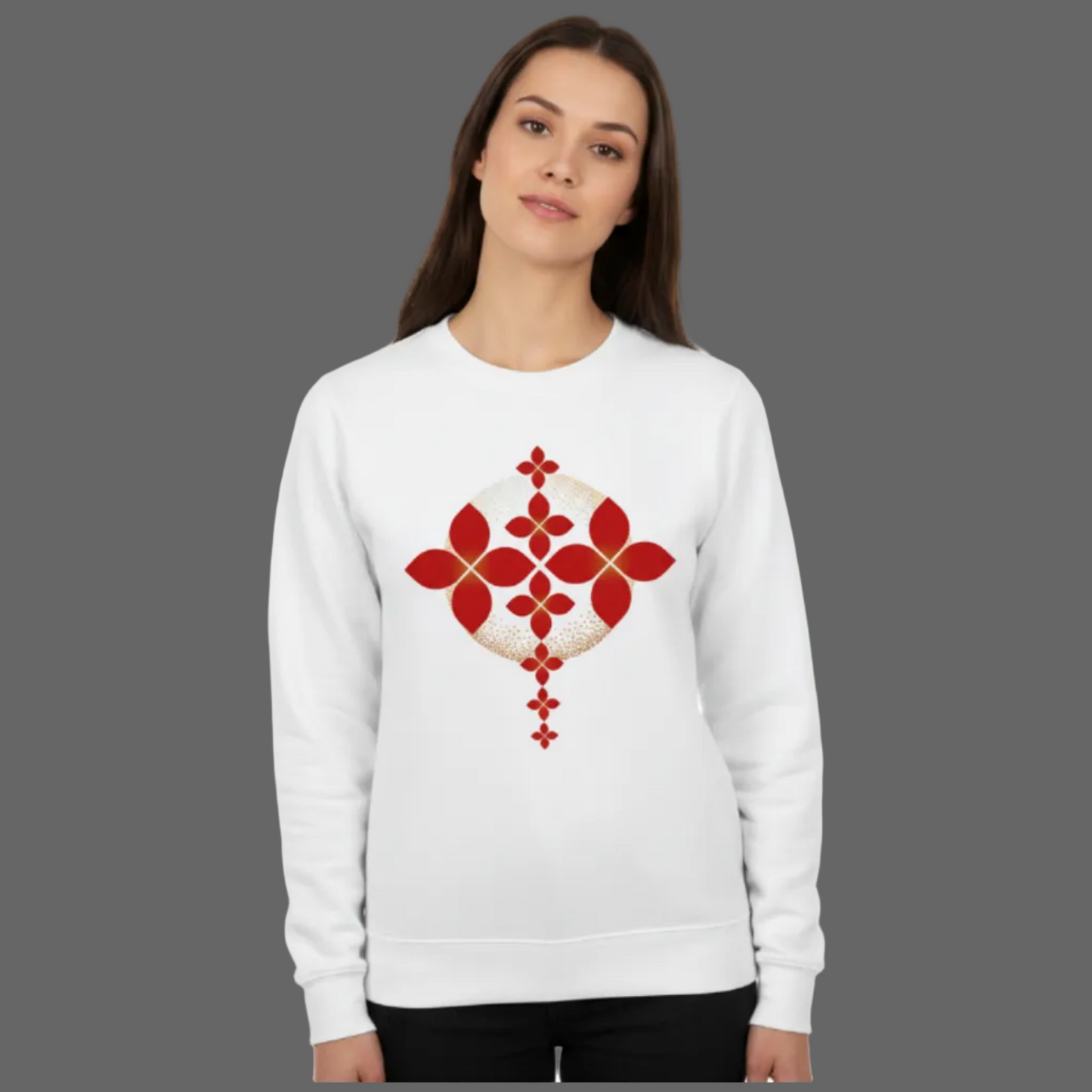 Classic Sweatshirt/ Sternenblüte-TOIPROS-weiss