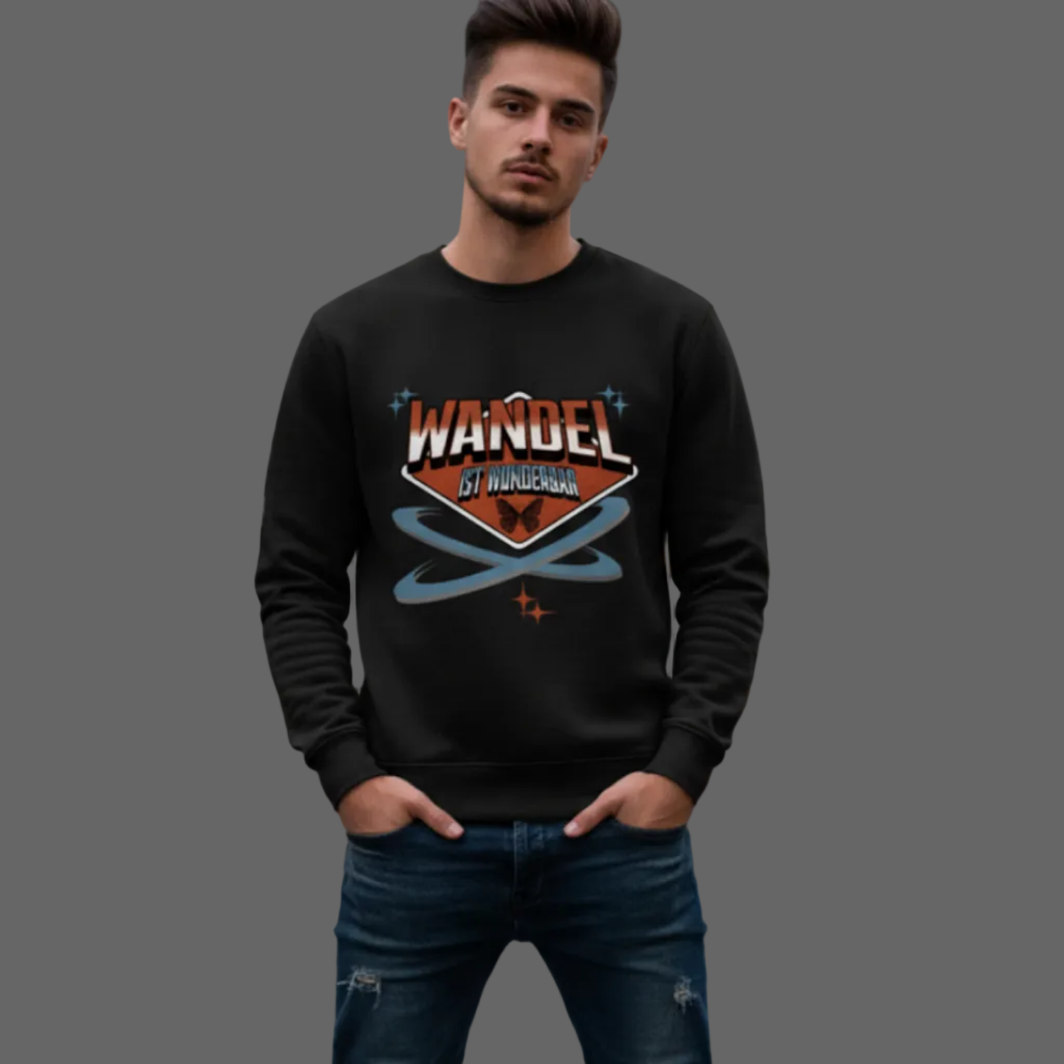 Classic Sweatshirt/ WandelWunderbar-TORIPROS-schwarz