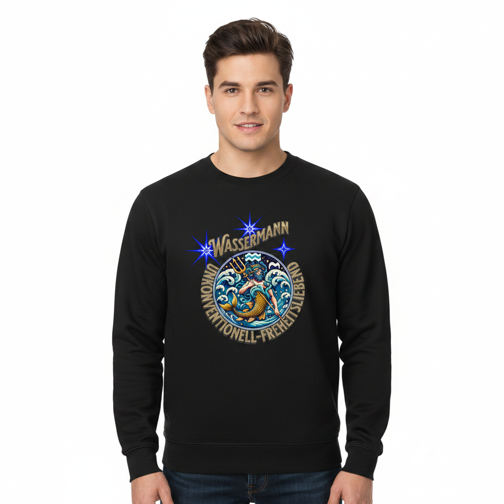 Classic Sweatshirt / Wassermann Sternzeichen-Schwarz
